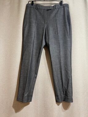 Talbots High-Waist Straight Leg‎ Pants - Grey Melange - NWT Size 12P Office